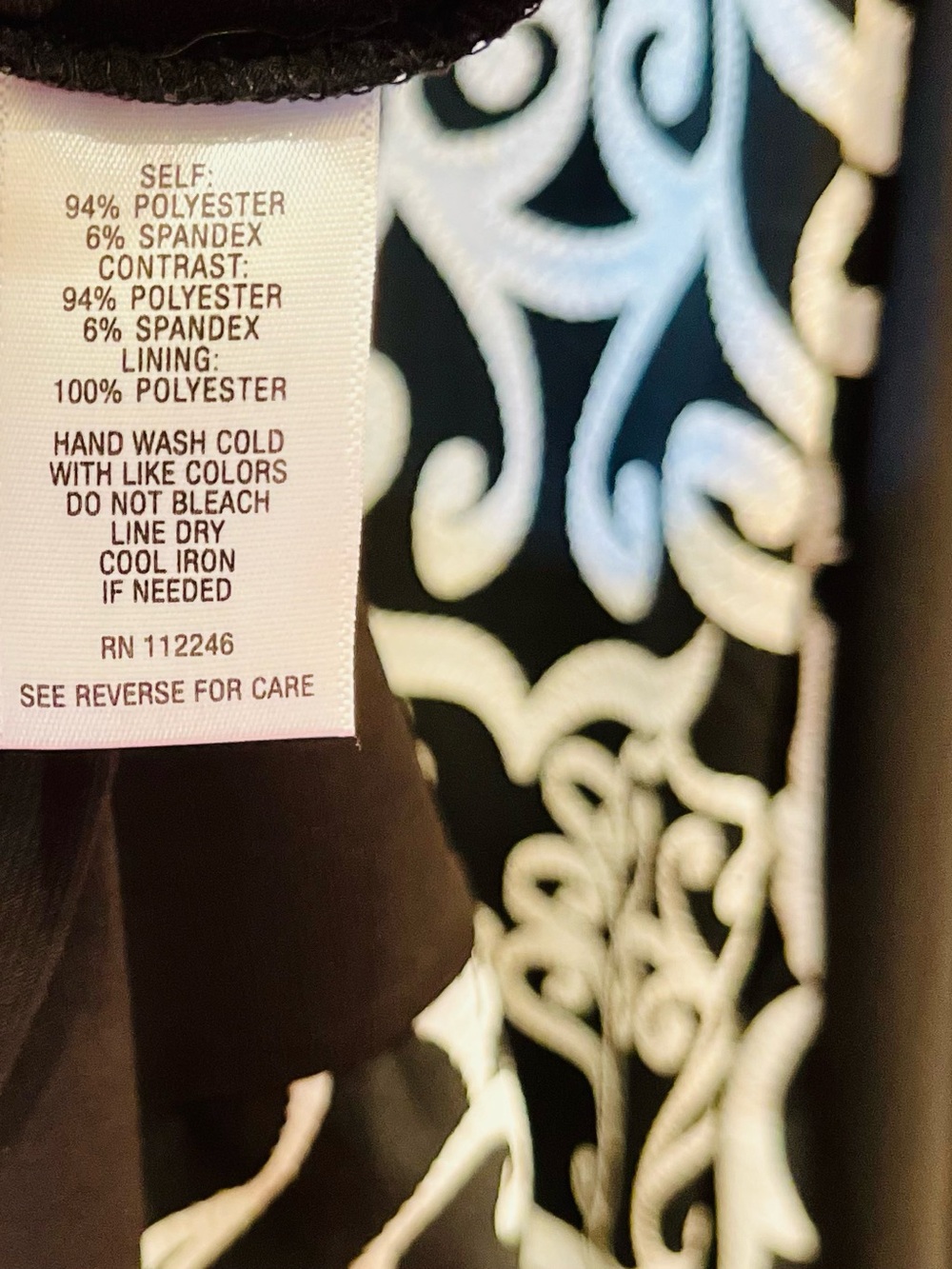 Sami & Jo Black and White Patterned Fit-and-Flare Mini Dress - Picture 5 of 5